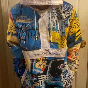 Members Only Jean-Michel Basquiat Light Weight Pullover Jacket Size Medium